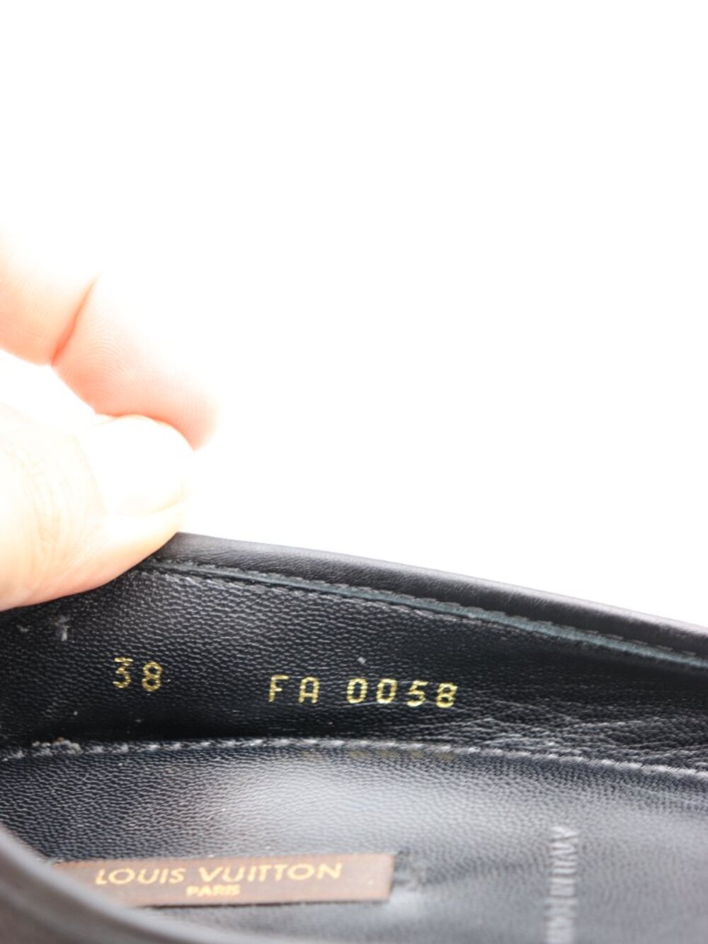 Louis Vuitton Ballets Black Leather Flats Women's Size EU 38 Slip on Shoes - Picture 3 of 10